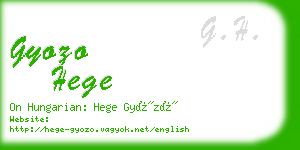 gyozo hege business card